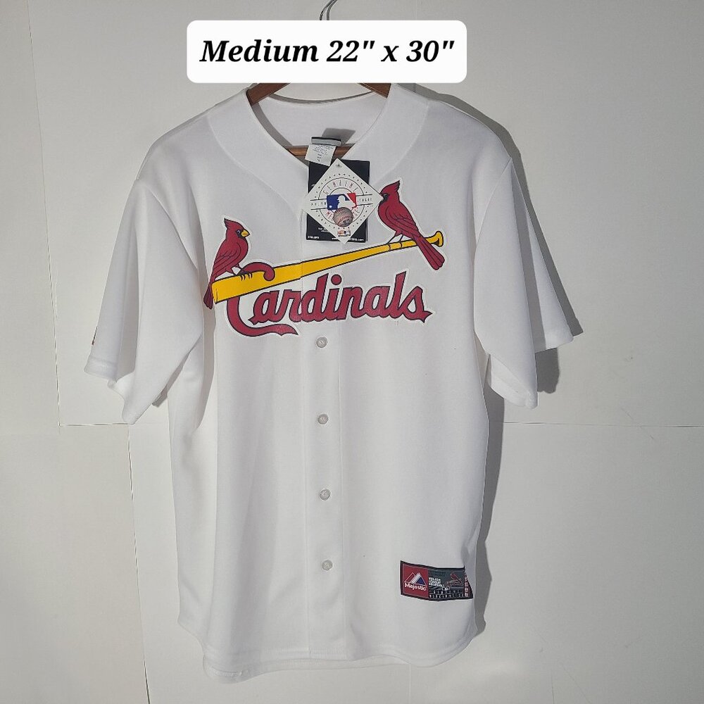 Authentic Majestic Carlos Beltran St. Louis Cardinals Medium White Jersey NWT